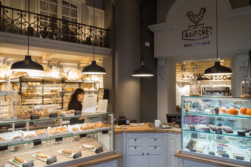 Contemporary bakery interior in Yerevan