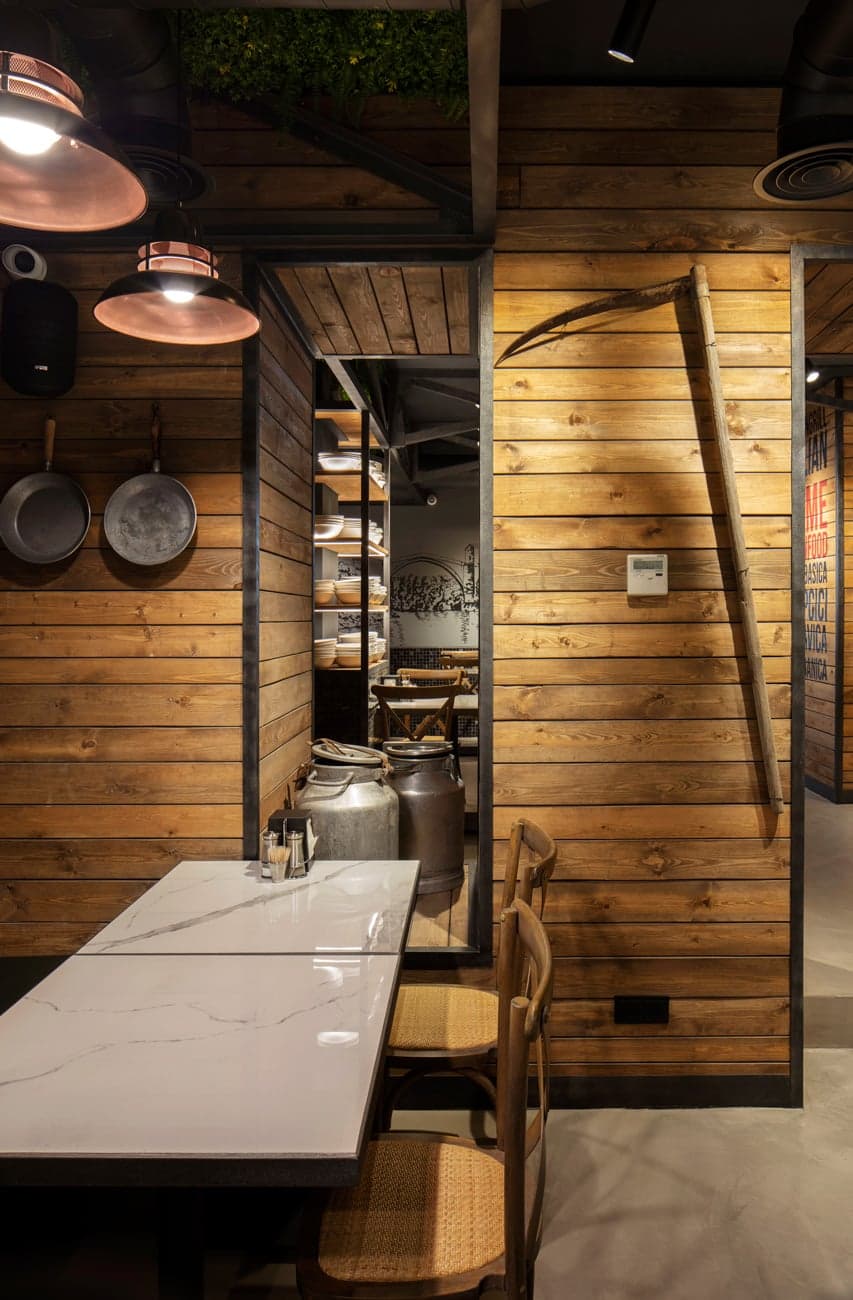Contemporary Balkan restaurant interior in Yerevan