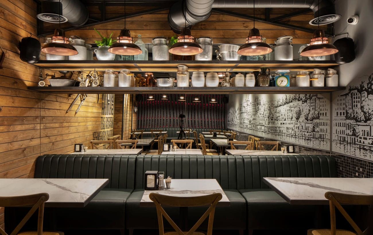 Contemporary restaurant inspired by Balkan culture
