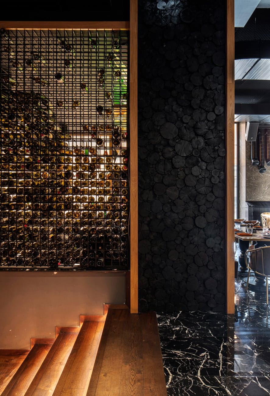 Interior architecture for a modern dining bar