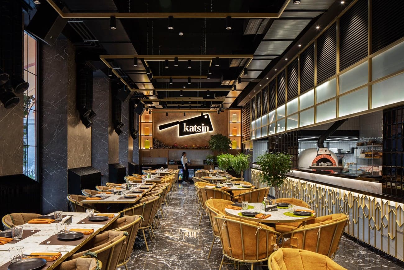 Interior architecture for a modern dining bar