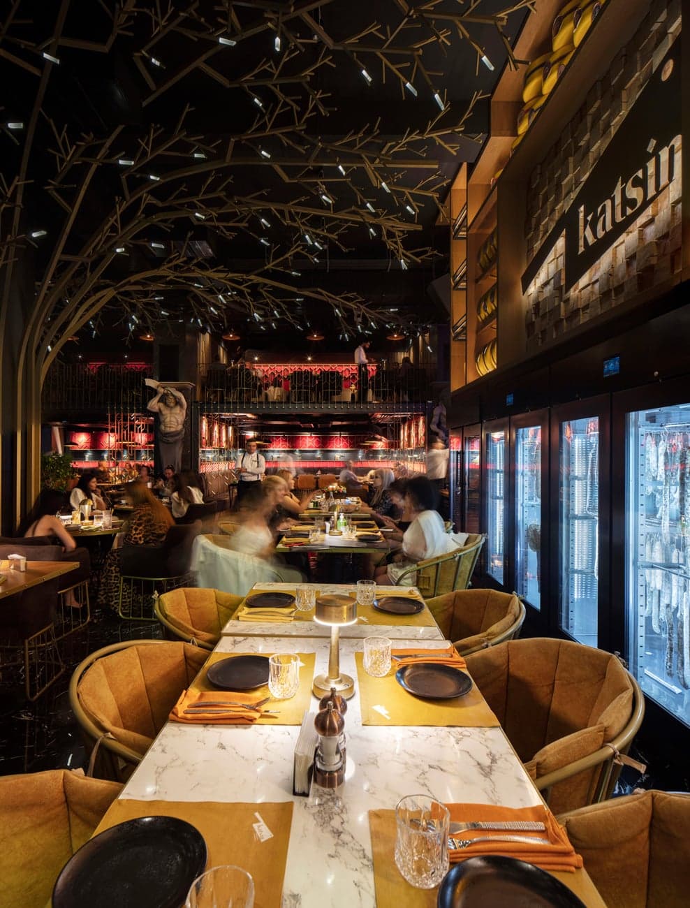 Contemporary restaurant interior in Yerevan