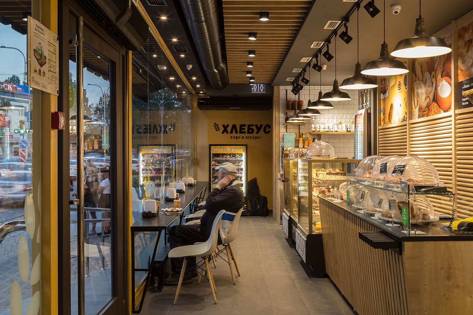 Artisan bakery with contemporary interior design