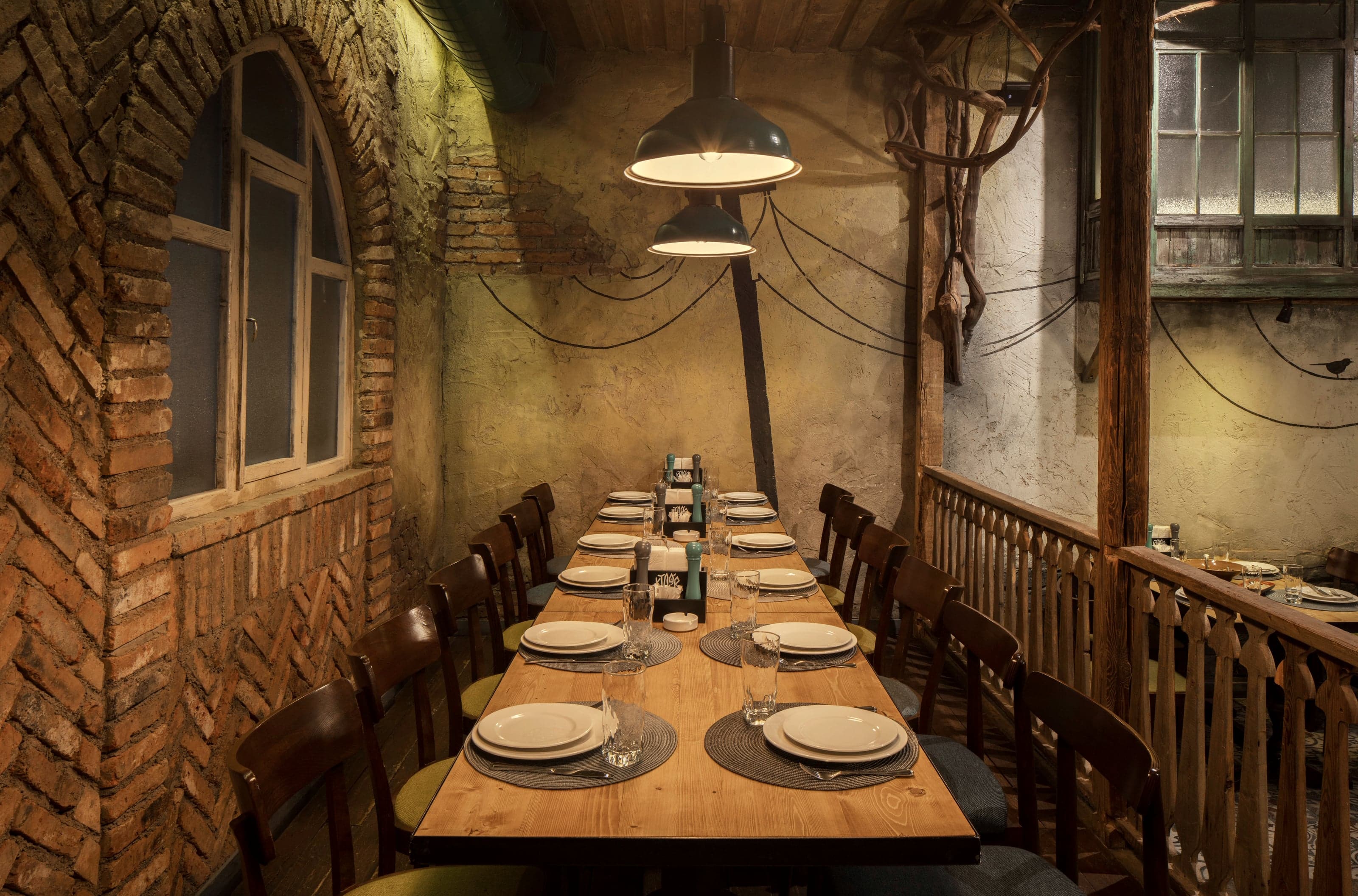 Contemporary dining space at KTOOR Restaurant
