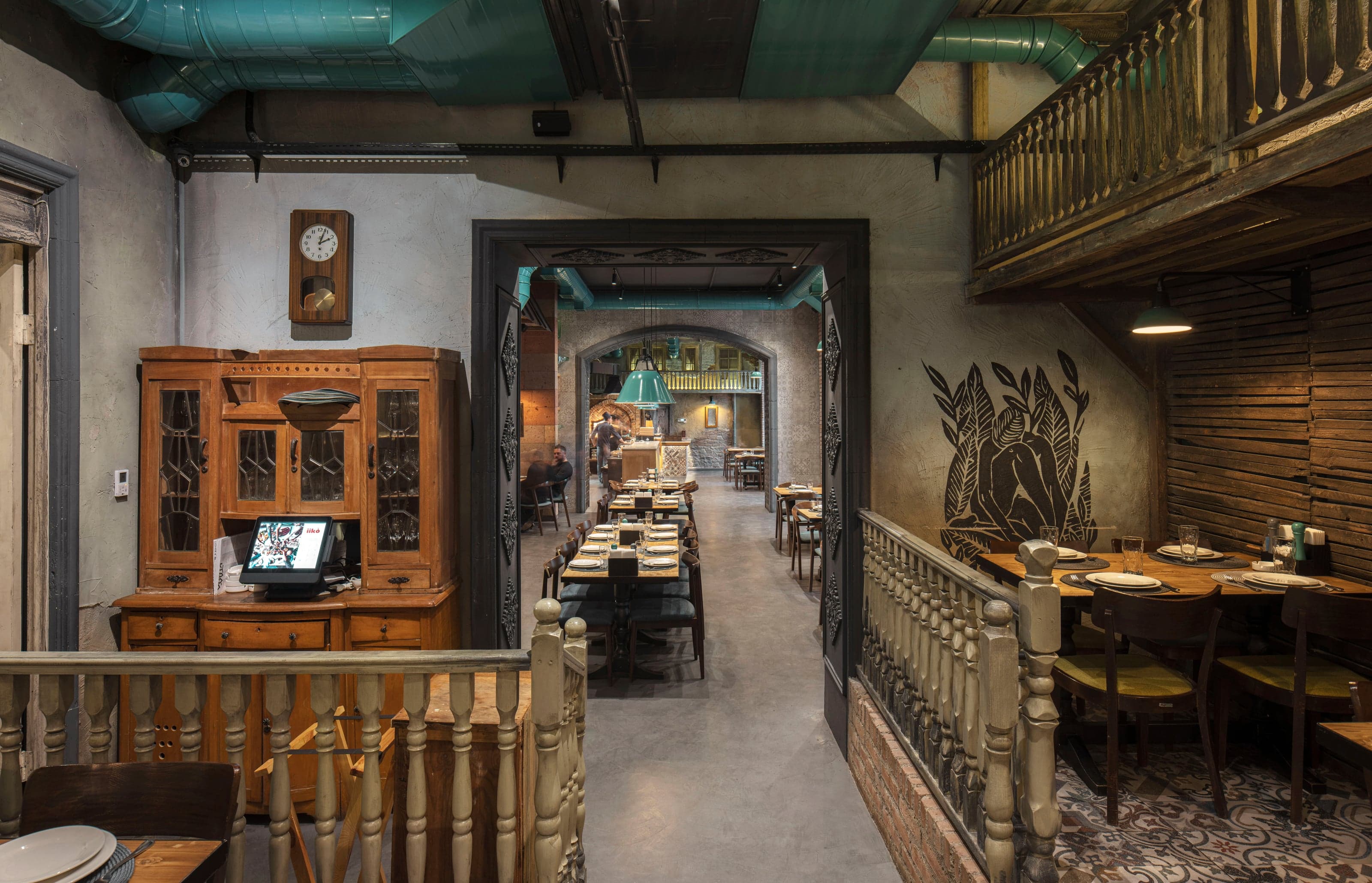 Contemporary dining space at KTOOR Restaurant