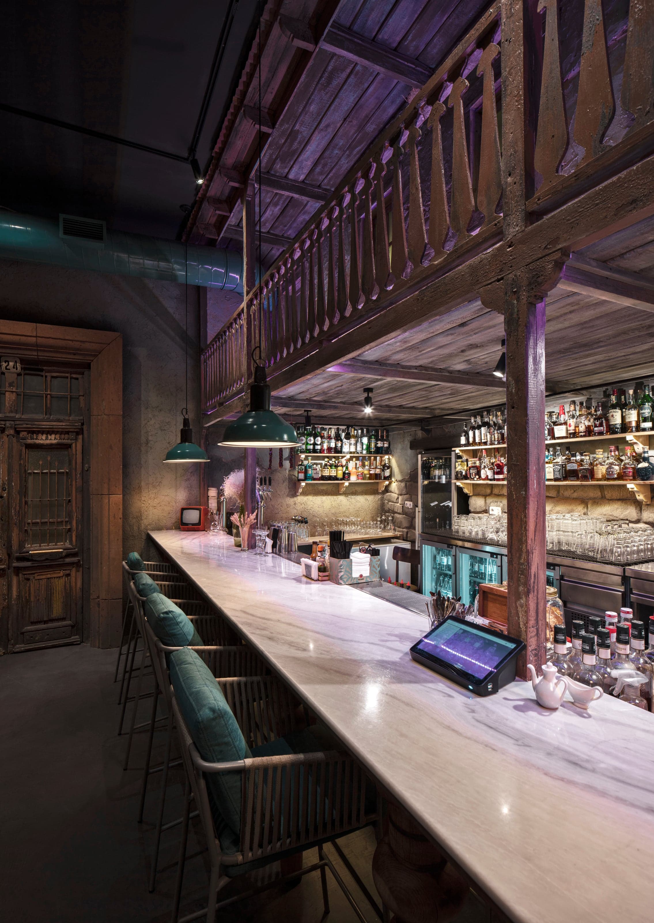 Contemporary Armenian restaurant interior in Yerevan