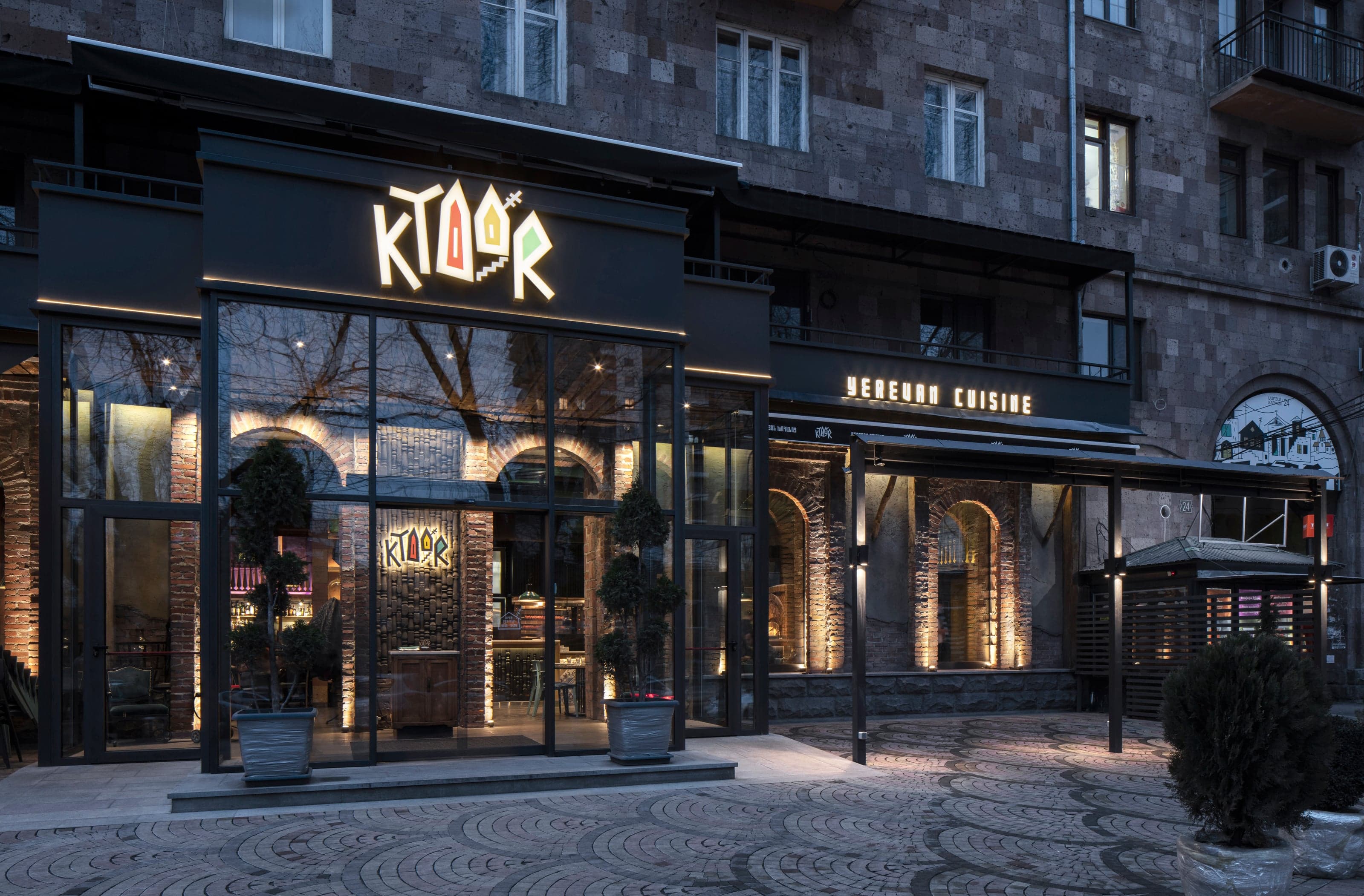 Restaurant architecture inspired by the spirit of Yerevan