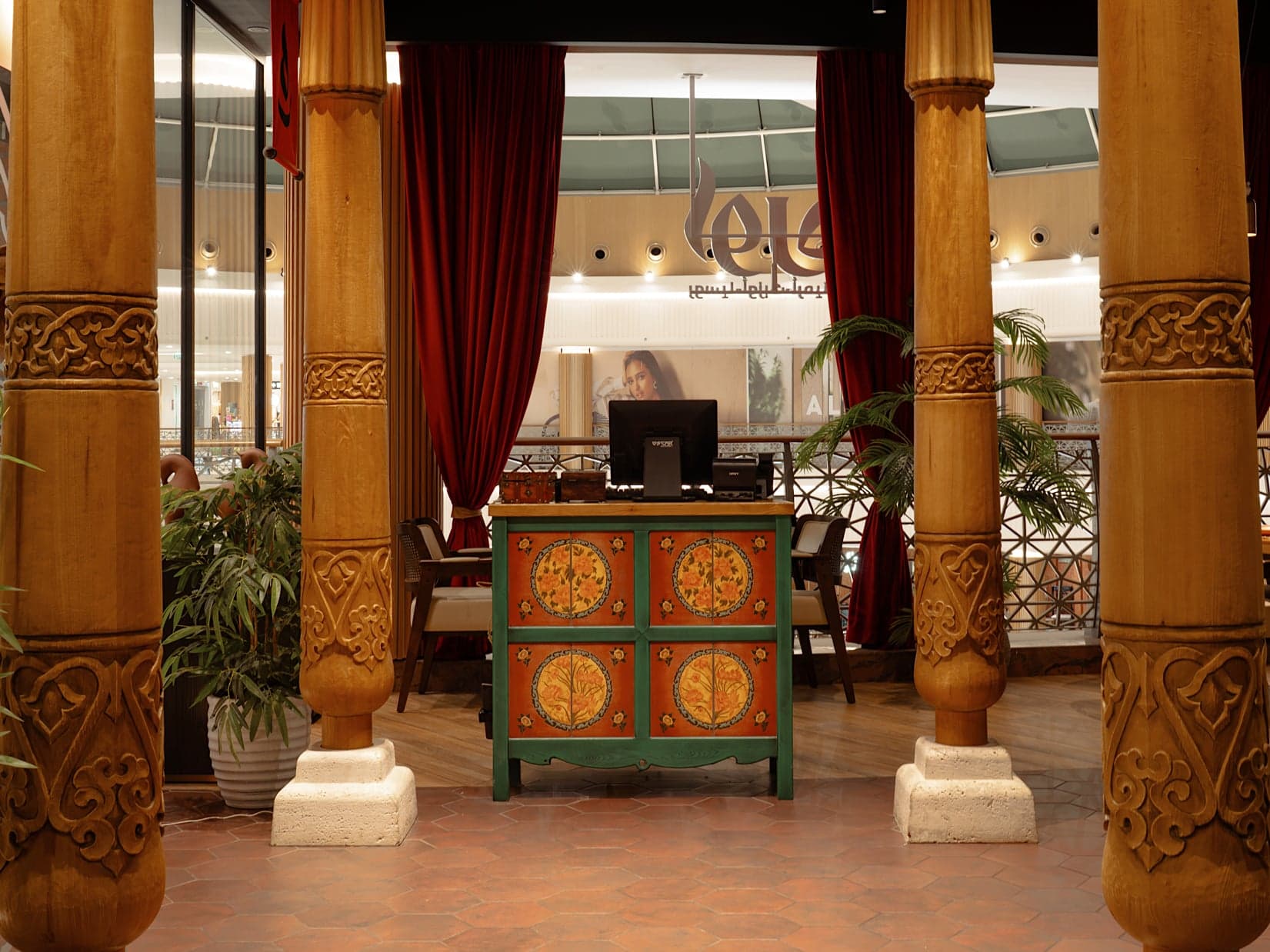 Contemporary restaurant interior in Ras Al Khaimah