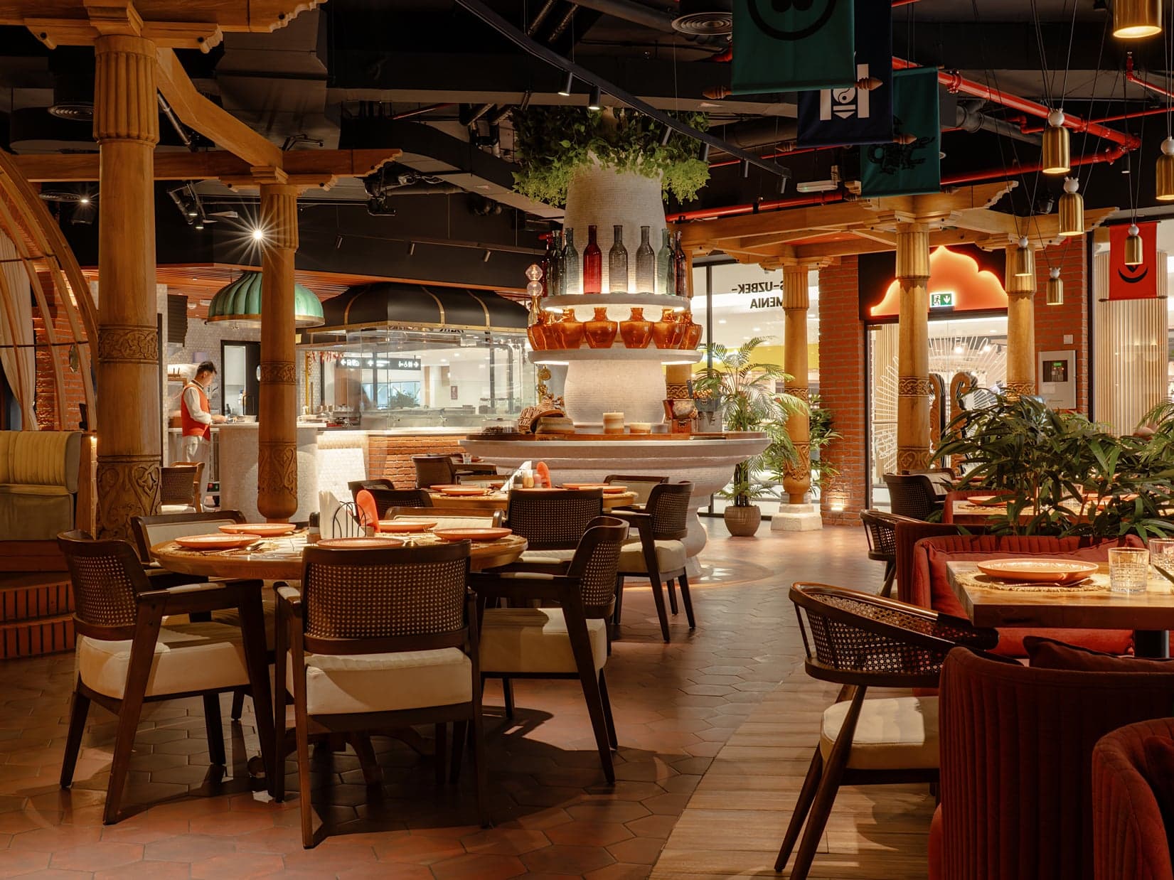Contemporary restaurant interior in Ras Al Khaimah