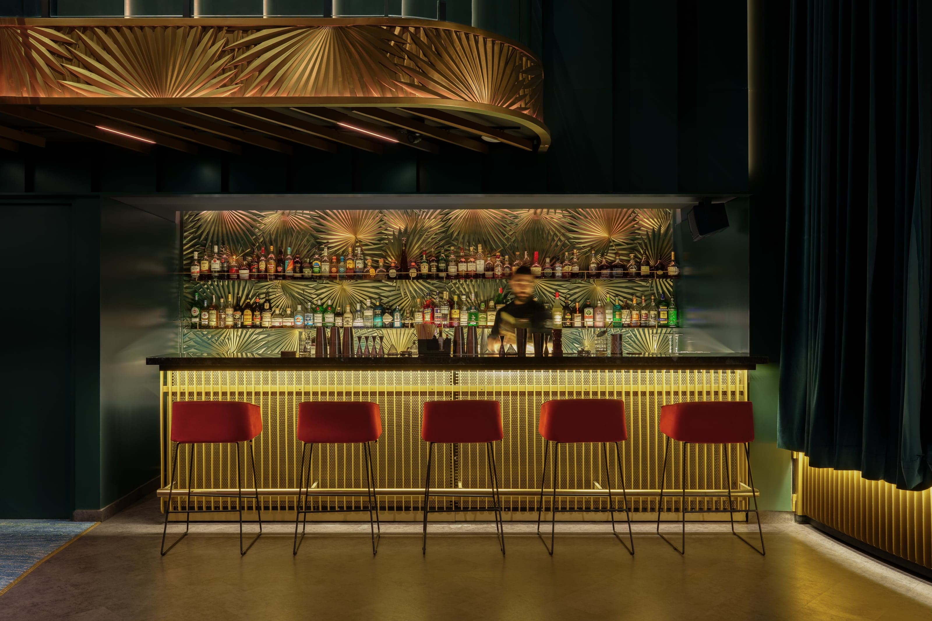 Contemporary restaurant interior in Yerevan