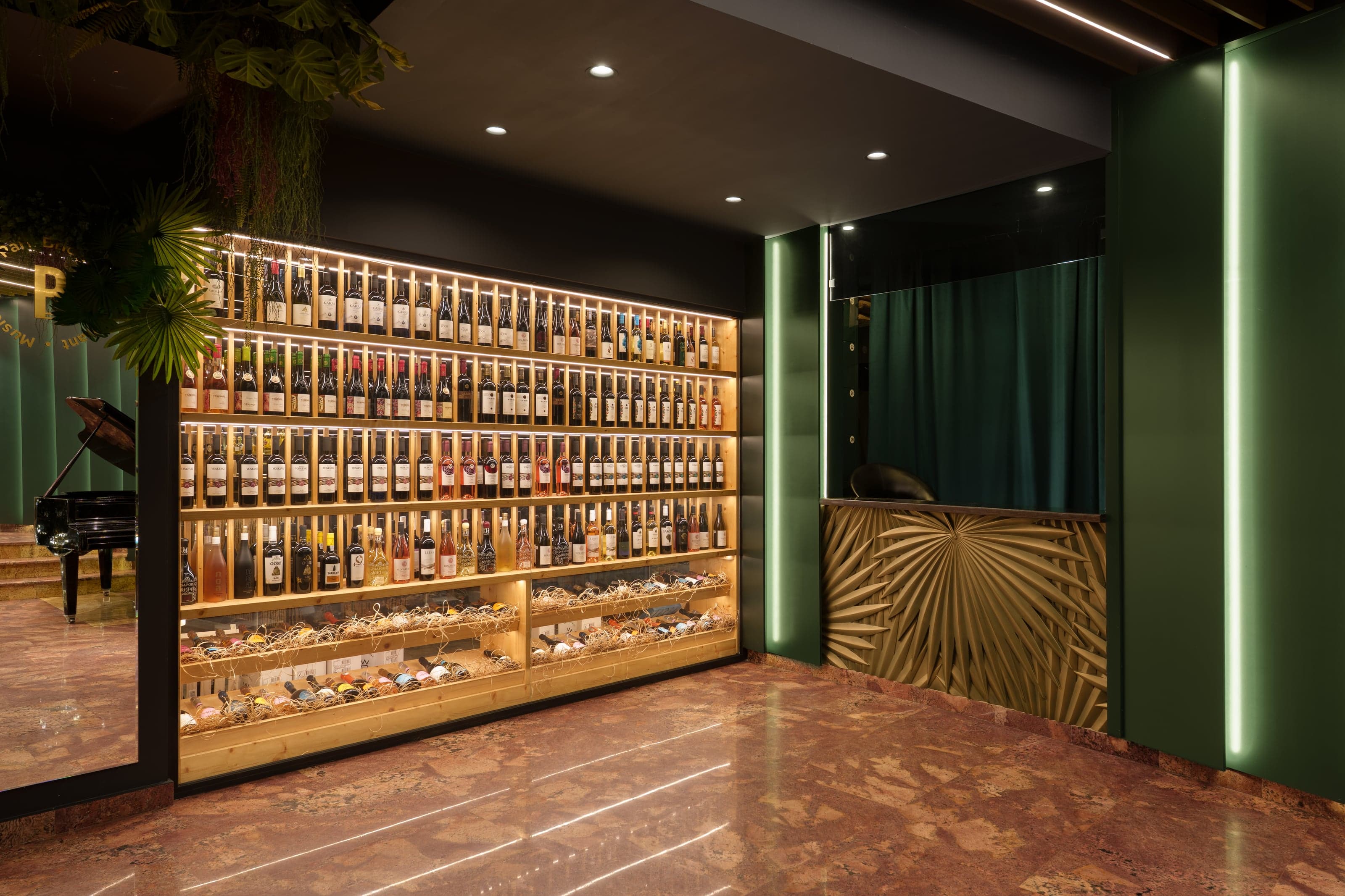 Modern hospitality architecture with live music venue