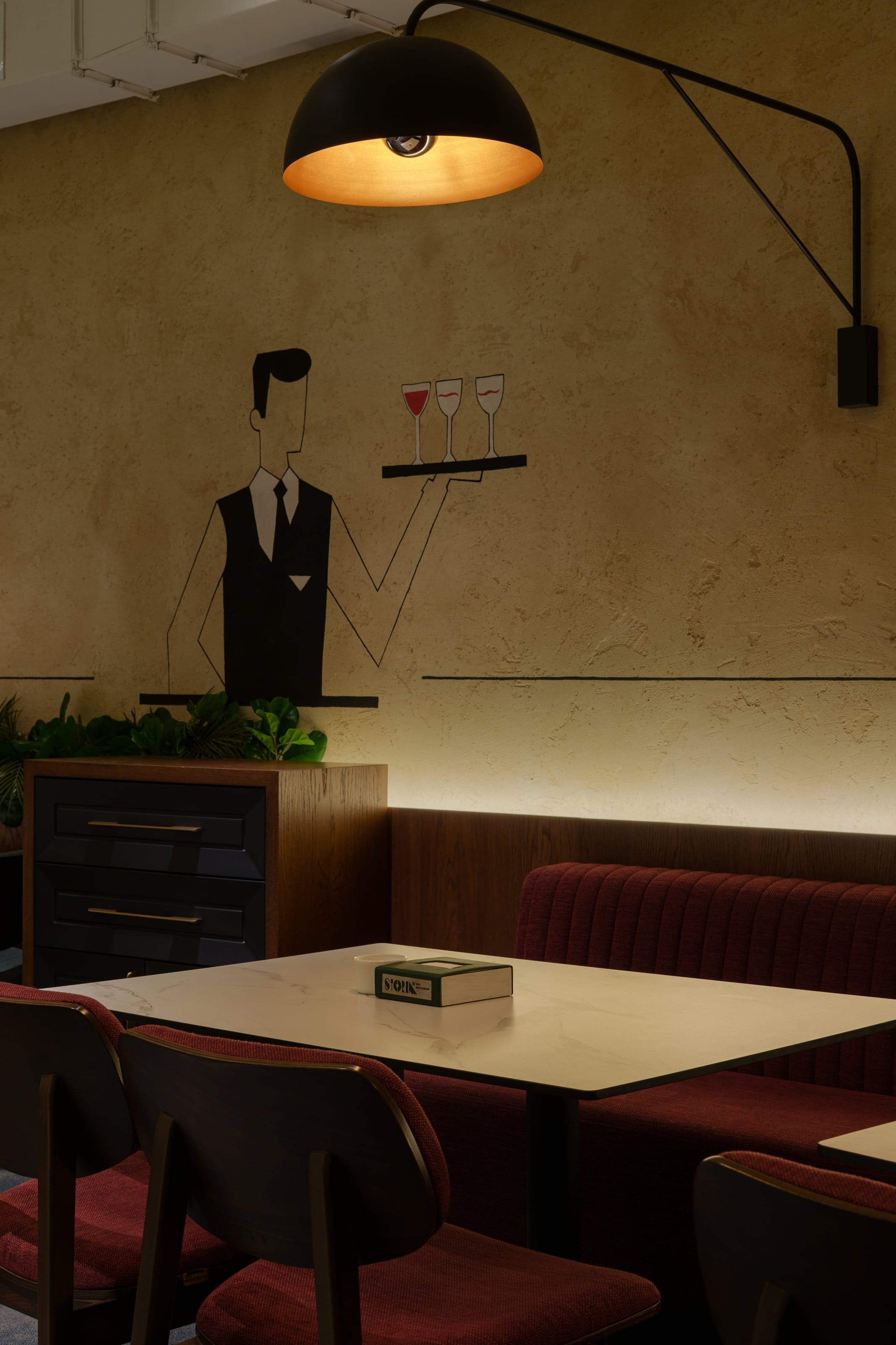 Modern commercial restaurant interior