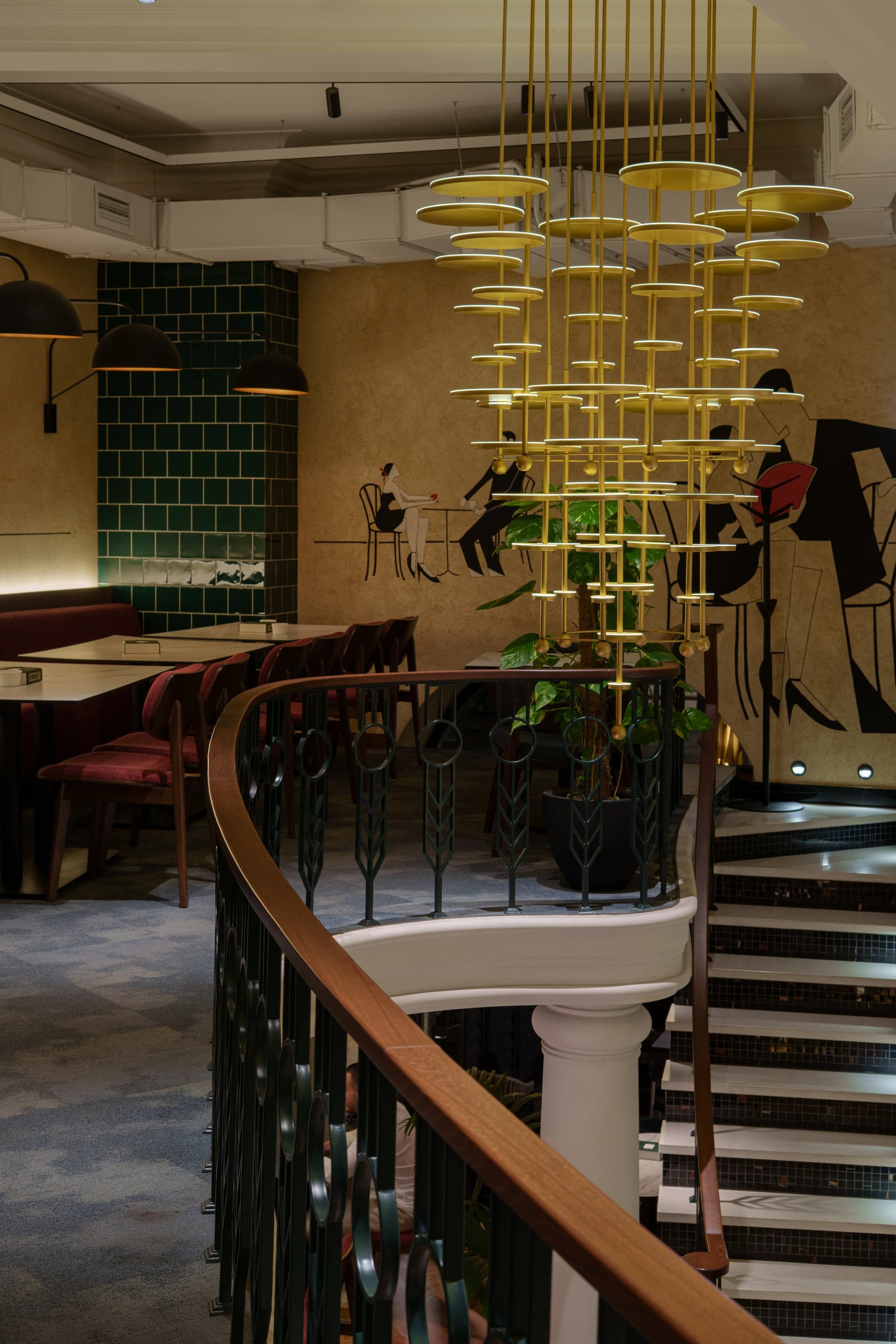Contemporary restaurant interior in Yerevan