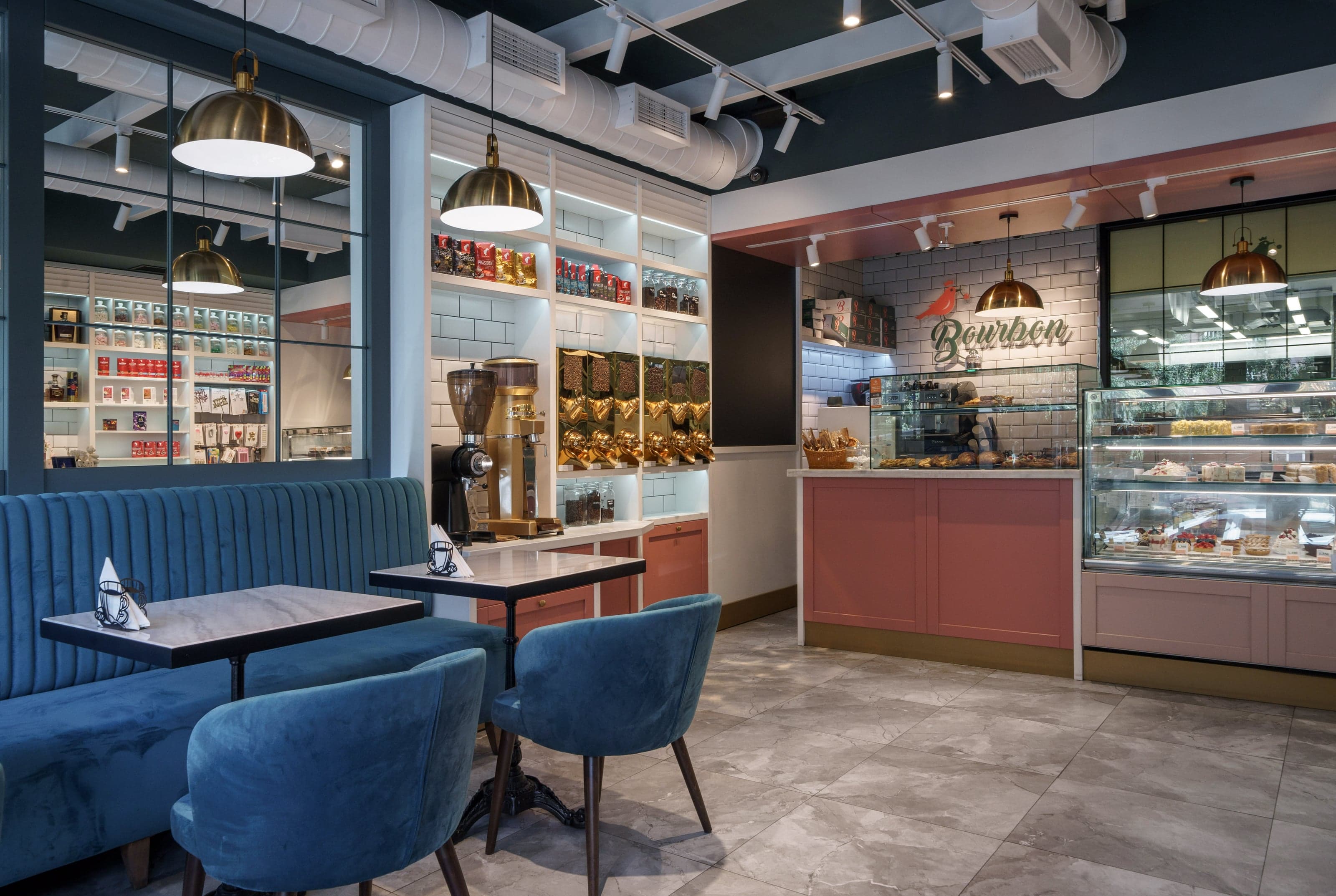 Bourbon café and pastry shop hospitality project