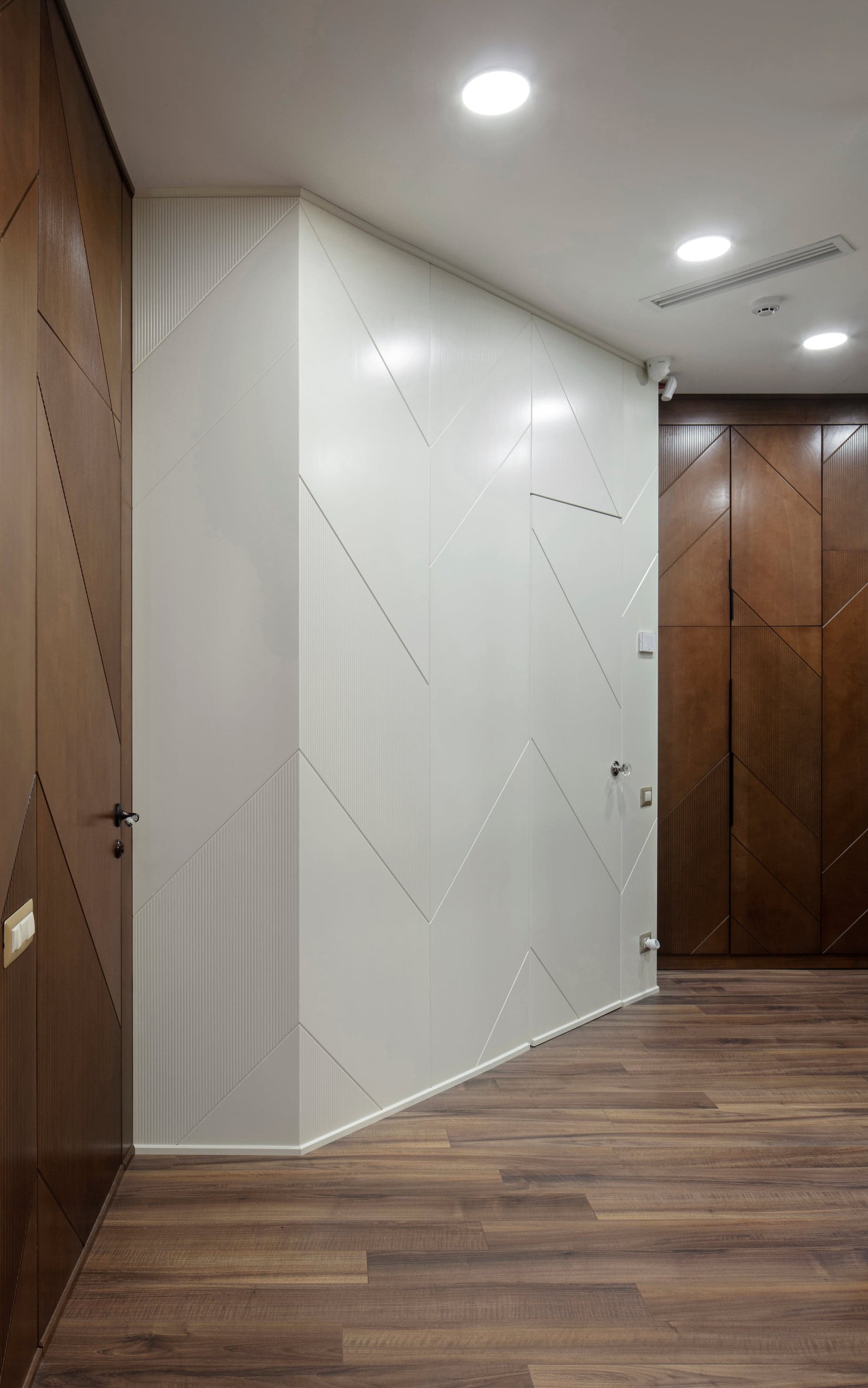 Contemporary kitchen interior with custom cabinetry