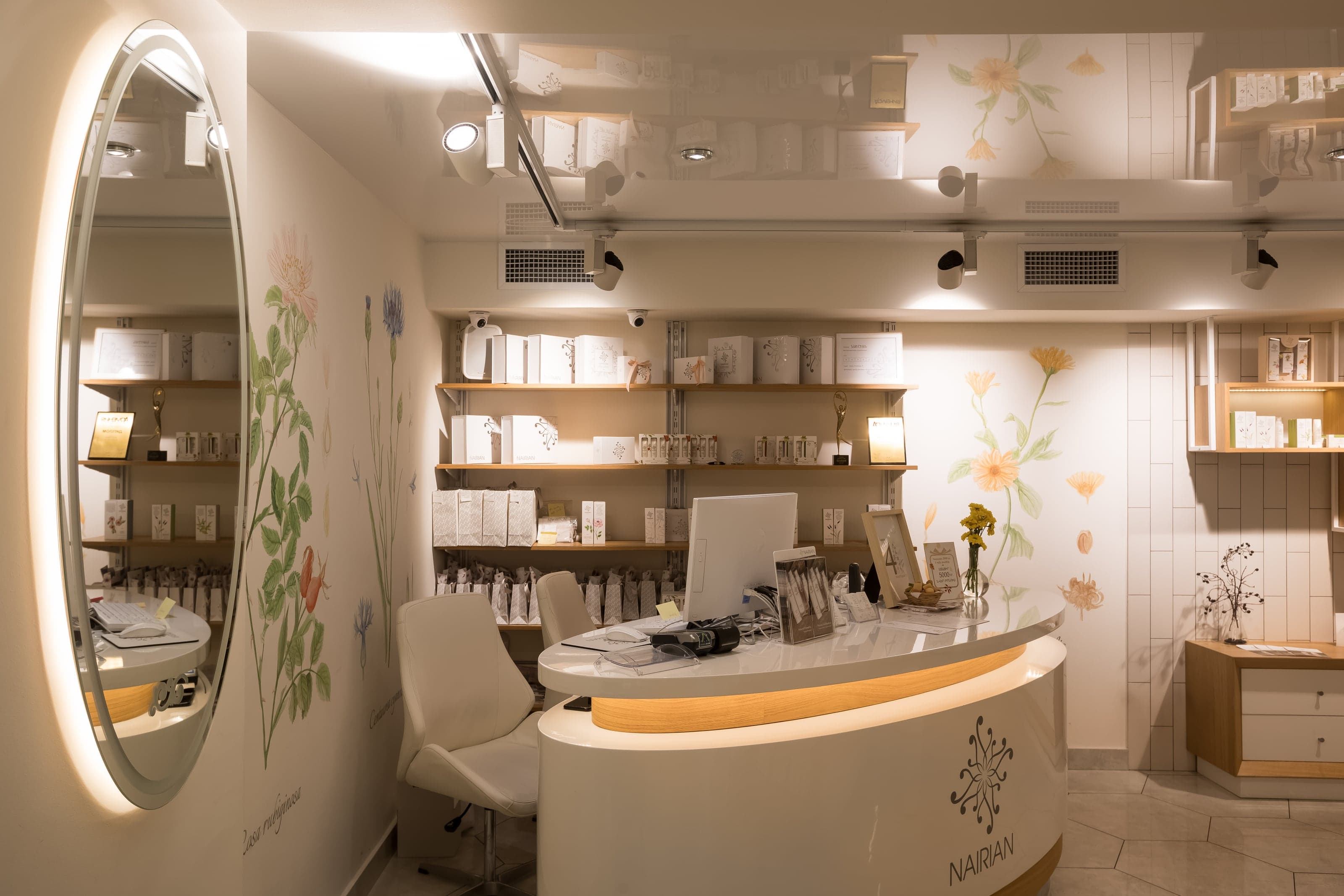 Contemporary retail interior design for cosmetics